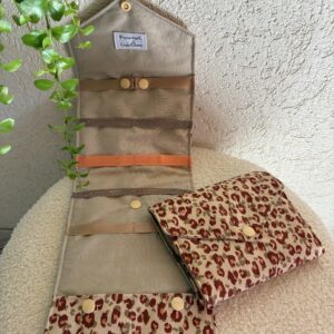 Etui à barrettes Léopard terra cotta